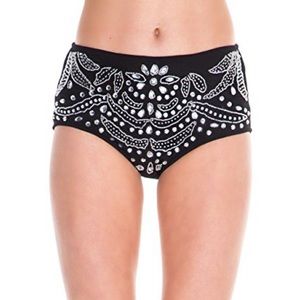 iHeartRaves Rhinestone Crystal High Waisted Shorts